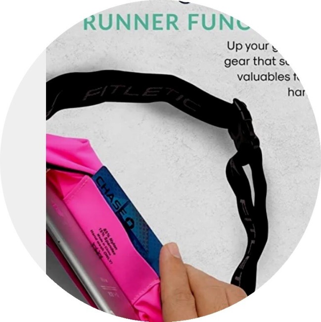 Беговая сумка на пояс Fitletic Mini Sport Belt неоновый розовый Беговая сумка на пояс Fitletic Mini Sport Belt неоновый розовый