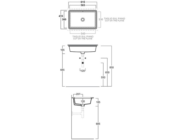 Раковина встраиваемая Simas LAVABI (S60bia) белый