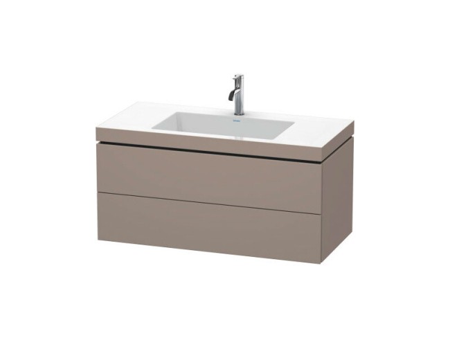 Тумба с раковиной Duravit L-CUBE (LC6928O4343) базальт матовый