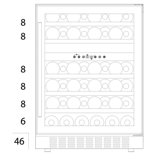 Встраиваемый винный шкаф Temptech VWCR46DS Встраиваемый винный шкаф Temptech VWCR46DS