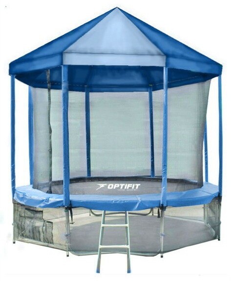 Батут Optifit Like 16ft Blue с синей крышей