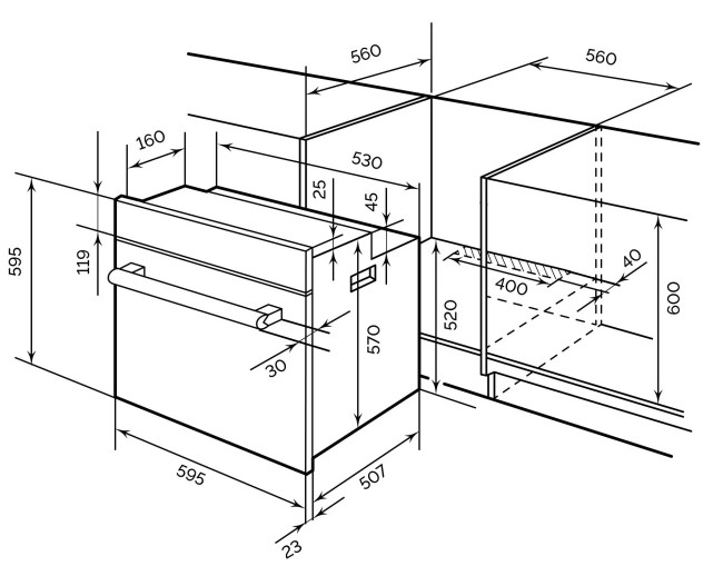 Встраиваемый электрический духовой шкаф Lex EDS 101 WH Встраиваемый электрический духовой шкаф Lex EDS 101 WH