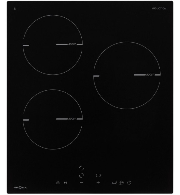 Встраиваемая индукционная варочная панель Krona Magier 45 BL 3BTK