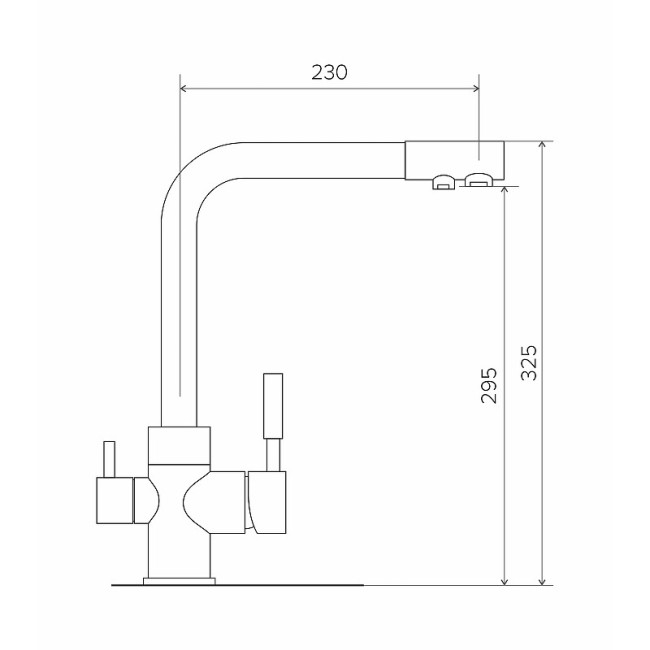 Смеситель для кухни Polygran Высокий (серый №14)