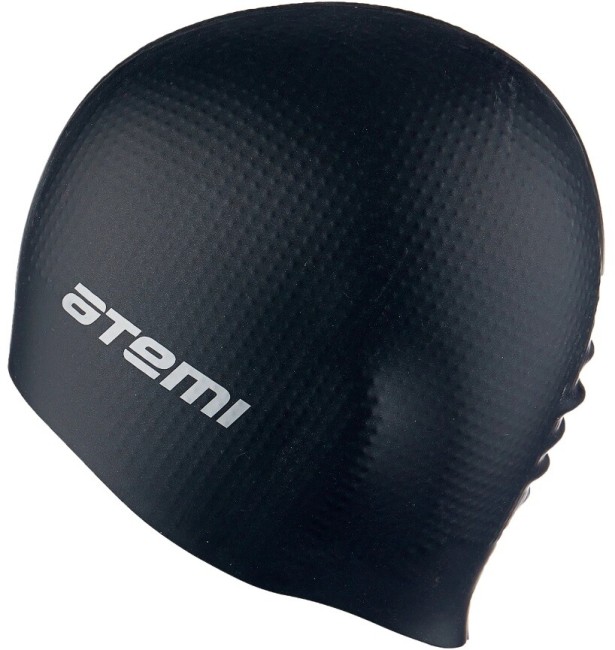 Шапочка для плавания Atemi DC502, силикон (массаж.), черный