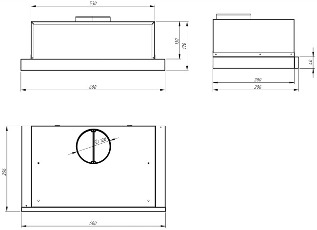 Встраиваемая вытяжка Akpo WK-7 Light eco twin glass II 60 черный Встраиваемая вытяжка Akpo WK-7 Light eco twin glass II 60 черный