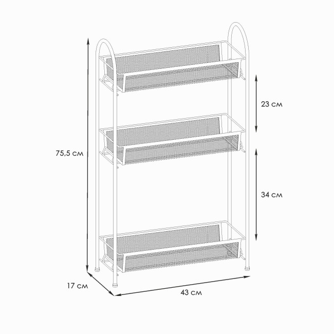 Этажерка ЗМИ Ладья 13 (Э 399) серый Этажерка ЗМИ Ладья 13 (Э 399) серый