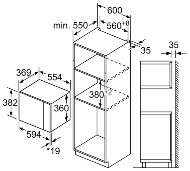 Встраиваемая микроволновая печь Bosch BFL554MB0