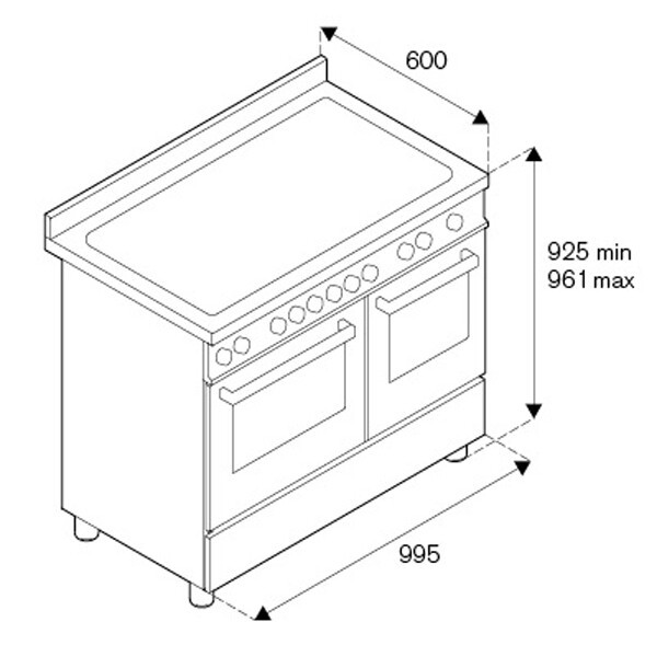 Комбинированная плита Bertazzoni PRO 106 L 2 EXT Комбинированная плита Bertazzoni PRO 106 L 2 EXT