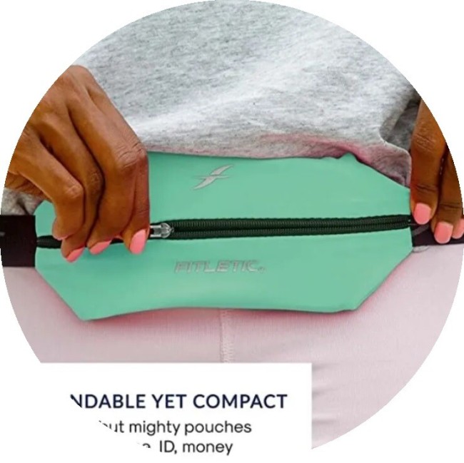 Беговая сумка на пояс Fitletic Mini Sport Belt зеленый Бискай/черная молния Беговая сумка на пояс Fitletic Mini Sport Belt зеленый Бискай/черная молния
