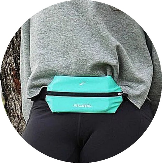 Беговая сумка на пояс Fitletic Mini Sport Belt зеленый Бискай/черная молния Беговая сумка на пояс Fitletic Mini Sport Belt зеленый Бискай/черная молния