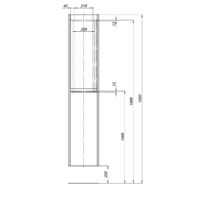 Пенал Aquanet Nova Lite 35 дуб белый (287878) Пенал Aquanet Nova Lite 35 дуб белый (287878)