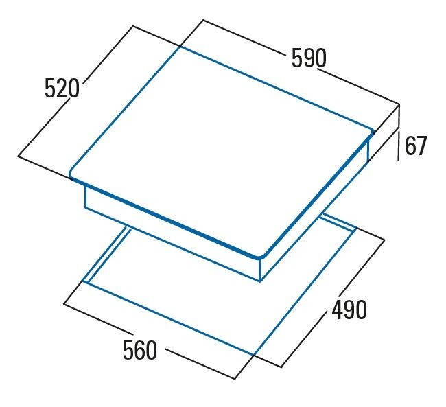 Встраиваемая электрическая варочная панель Cata TD 6003BK