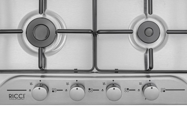Встраиваемая газовая варочная панель Ricci RGN-611IX Встраиваемая газовая варочная панель Ricci RGN-611IX
