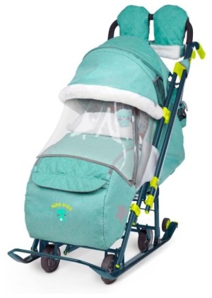 Санки-коляска Ника Детям 7-3 синий джинс