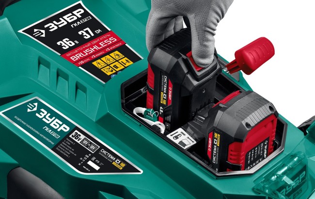 Газонокосилка аккумуляторная Зубр ГКЛ-3736 Газонокосилка аккумуляторная Зубр ГКЛ-3736