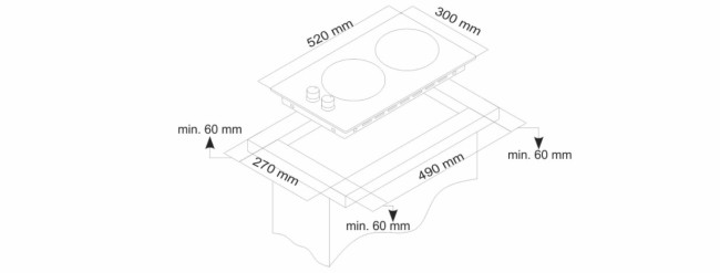 Встраиваемая газовая варочная панель Simfer H30V20M516 Встраиваемая газовая варочная панель Simfer H30V20M516