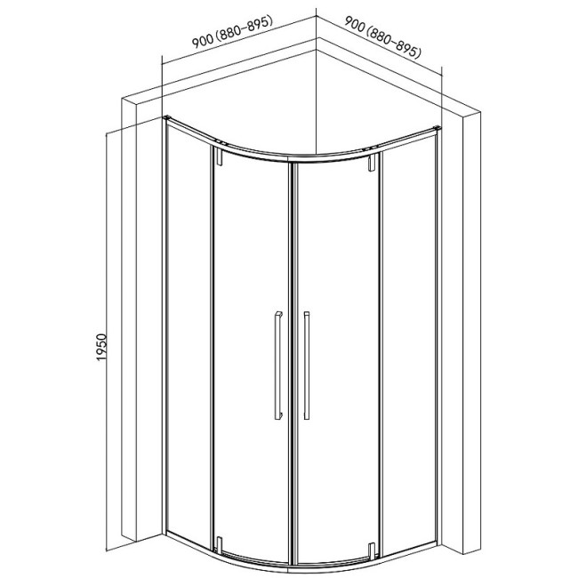 Душевой уголок AQUAme AQM7101-2-9