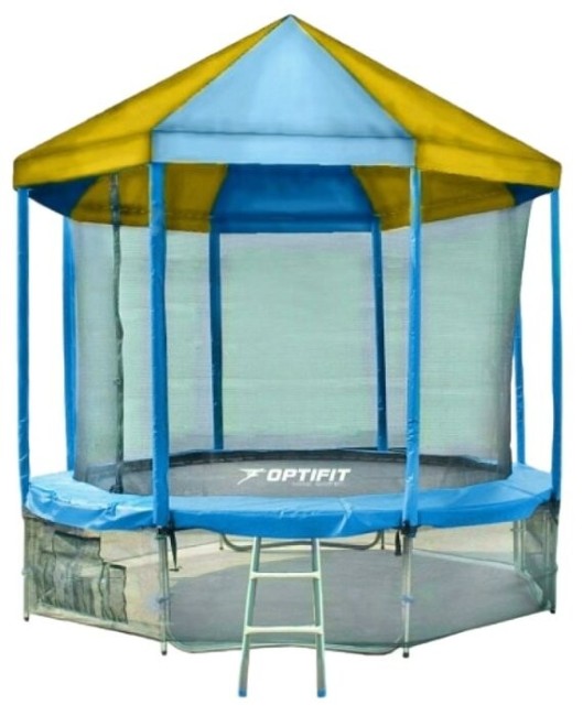 Батут Optifit Like 16ft Blue с сине-желтой крышей