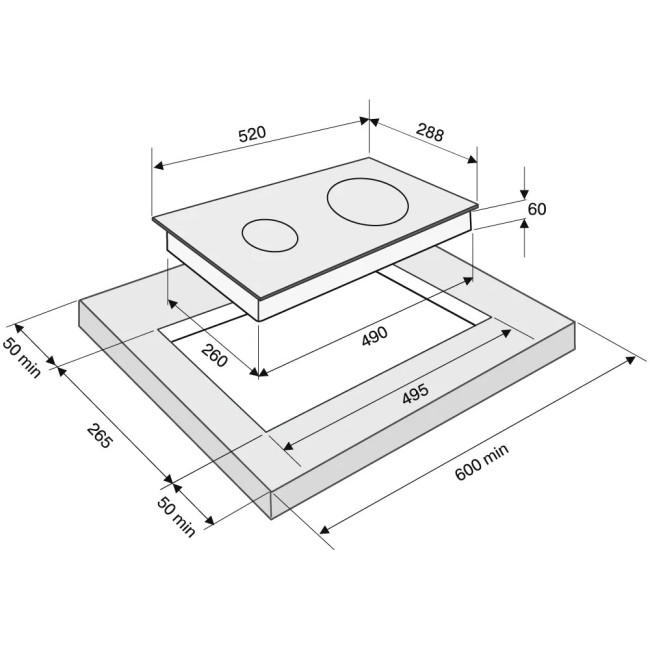 Встраиваемая электрическая варочная панель Krona Zauber 30 BL TK