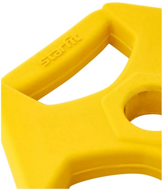 Диск обрезиненный с хватами Starfit BB-205 0,5 кг d=26 мм жёлтый Диск обрезиненный с хватами Starfit BB-205 0,5 кг d=26 мм жёлтый