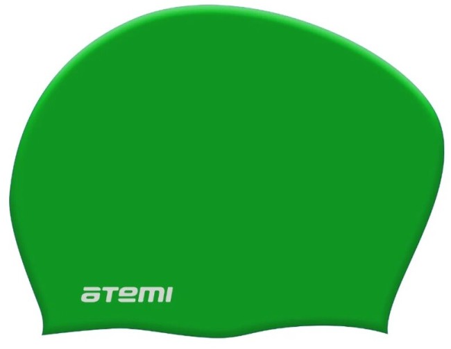 Шапочка для плавания Atemi LC-09 силикон, д/длин.волос, зеленый Шапочка для плавания Atemi LC-09 силикон, д/длин.волос, зеленый