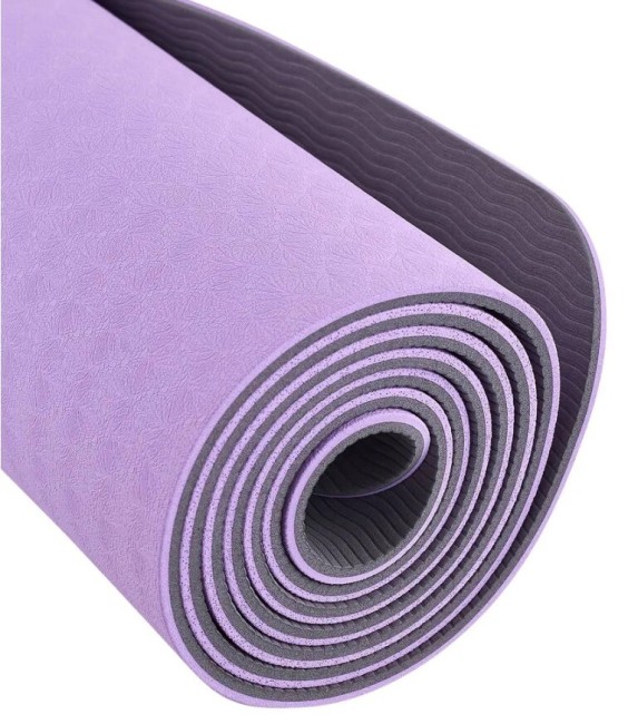 Коврик для йоги и фитнеса Starfit FM-201 TPE 0,6 см 173x61 см фиолетовый пастель/серый Коврик для йоги и фитнеса Starfit FM-201 TPE 0,6 см 173x61 см фиолетовый пастель/серый