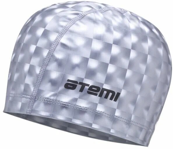 Шапочка для плавания Atemi PU120 серый 3D Шапочка для плавания Atemi PU120 серый 3D