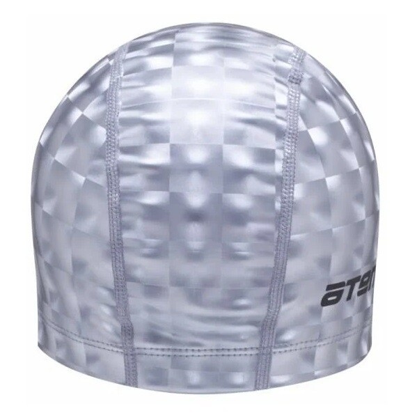 Шапочка для плавания Atemi PU120 серый 3D Шапочка для плавания Atemi PU120 серый 3D