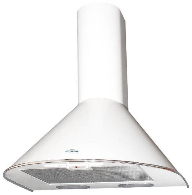 Каминная вытяжка Elikor Эпсилон 50 белый/серебряный кант