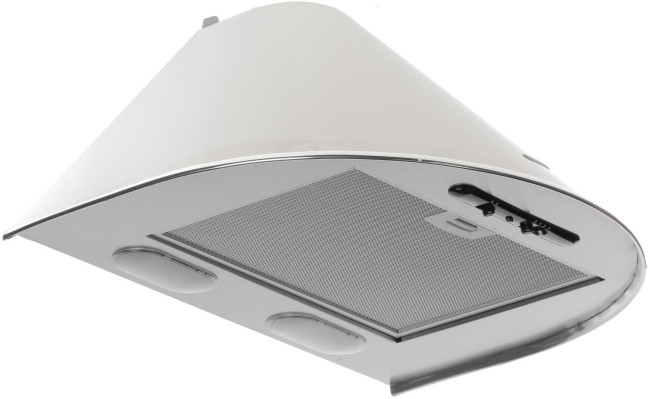 Каминная вытяжка Elikor Эпсилон 50 белый/серебряный кант