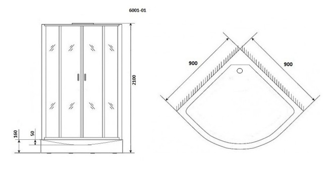 Душевая кабина Niagara NG-6001-01D