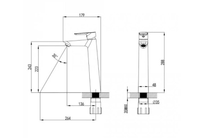 Смеситель для раковины Iddis Cloud CLOSB01i01