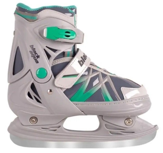Коньки-ролики раздвижные Black Aqua AS-410, серый/зеленый 35-38 Коньки-ролики раздвижные Black Aqua AS-410, серый/зеленый 35-38
