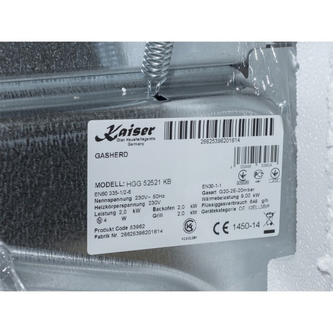 Газовая плита Kaiser HGG 52521 KB