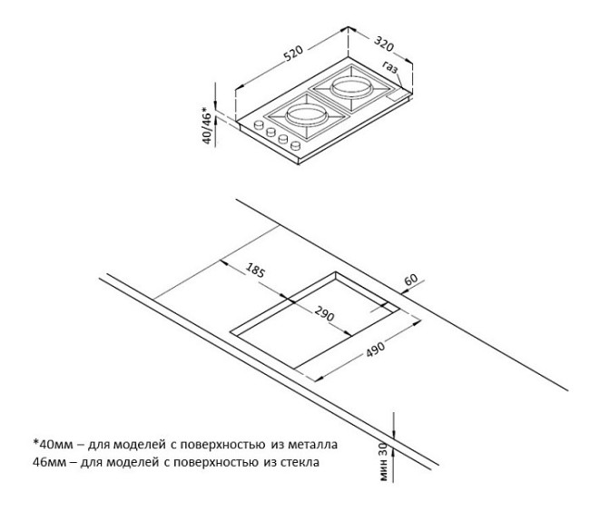 Встраиваемая газовая варочная панель Korting HGG 3825 CW Встраиваемая газовая варочная панель Korting HGG 3825 CW