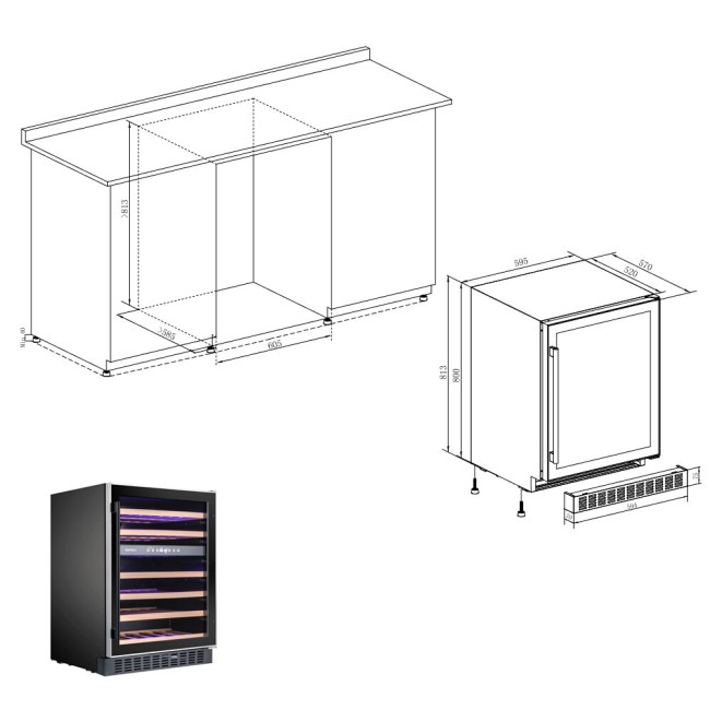 Винный шкаф Temptech WPX60DCB Винный шкаф Temptech WPX60DCB