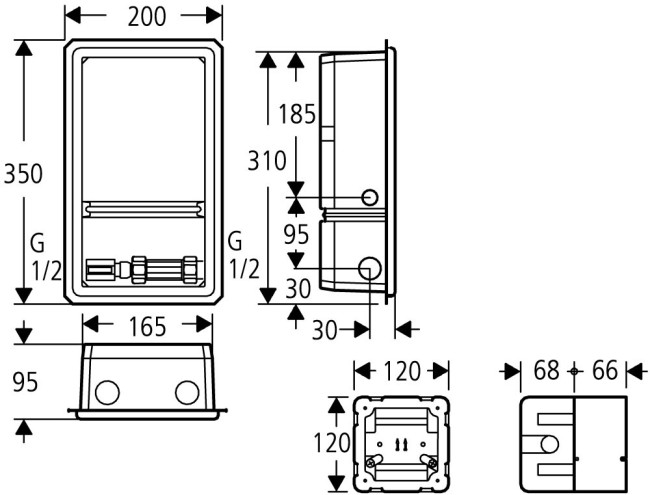 Инсталляция Grohe для писсуара радар электроника хром (37001000)