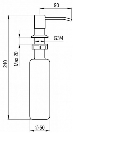 Дозатор для жидкого мыла Granula GR-1403 песок (GR-1403 песок)