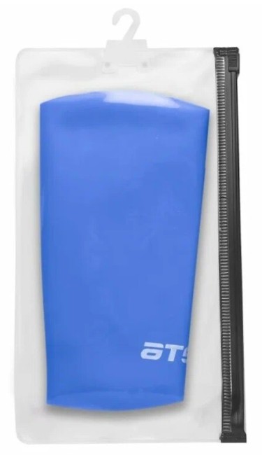 Шапочка для плавания Atemi LC-06 силикон, д/длин.волос, синий