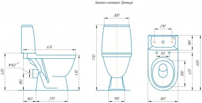 Унитаз-компакт Киров Премьер Люкс ВнУнБ19 Унитаз-компакт Киров Премьер Люкс ВнУнБ19