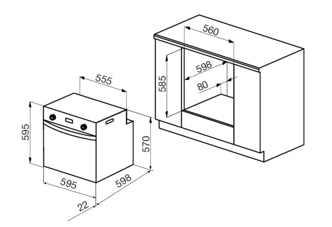 Встраиваемый электрический духовой шкаф Korting OKB 481 CRSI
