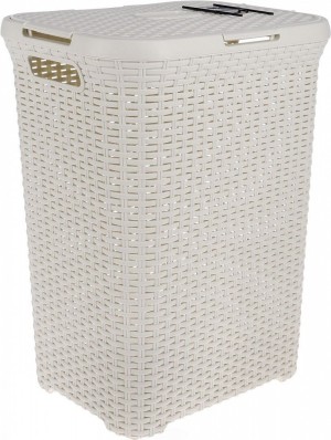 Корзина для белья Curver Rattan Style кремовая (00707-885-01)
