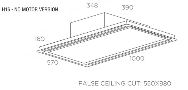 Встраиваемая вытяжка Elica Hilight-X H16 BL/A/100