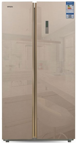 Холодильник Ginzzu NFK-580 стекло шампань