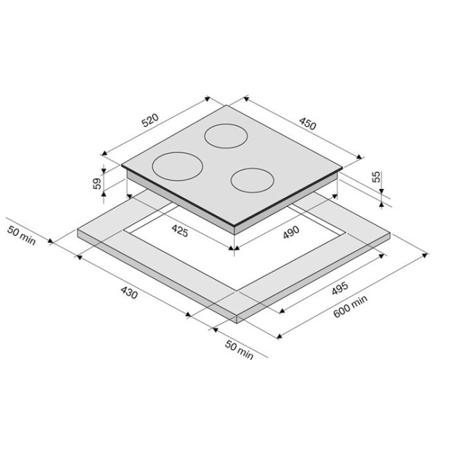 Встраиваемая индукционная варочная панель Kronasteel REMO 45 BL Встраиваемая индукционная варочная панель Kronasteel REMO 45 BL
