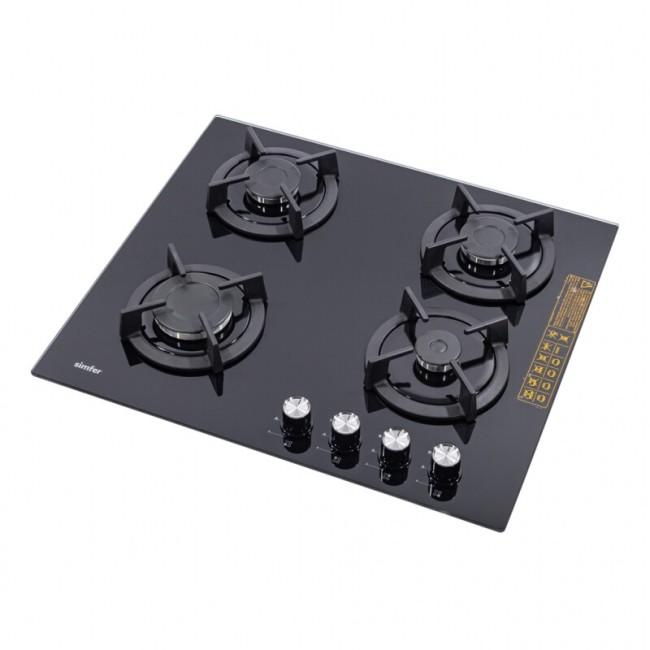 Встраиваемая газовая варочная панель Simfer H60N40B416 Встраиваемая газовая варочная панель Simfer H60N40B416