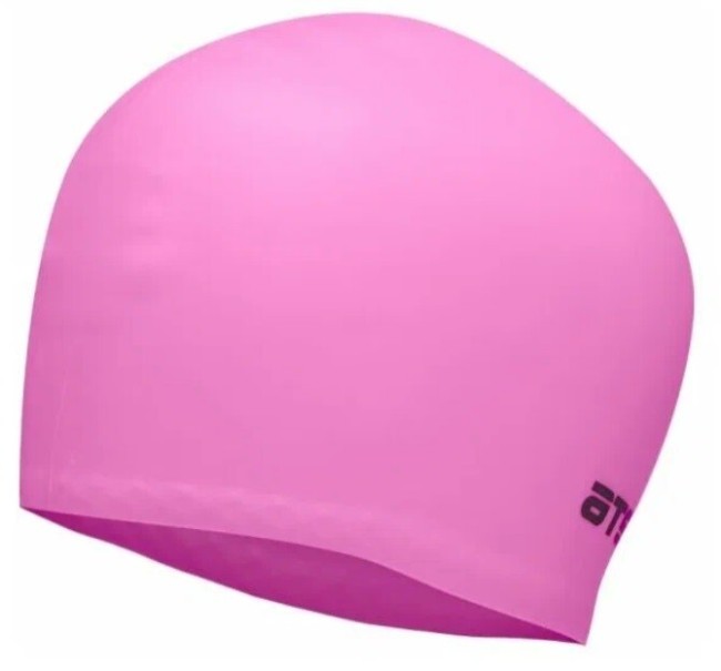 Шапочка для плавания Atemi LC-04 силикон, д/длин.волос, розовый