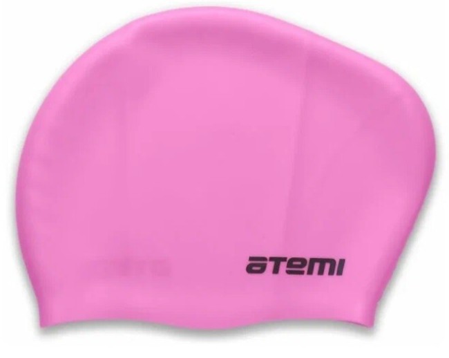 Шапочка для плавания Atemi LC-04 силикон, д/длин.волос, розовый