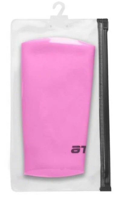 Шапочка для плавания Atemi LC-04 силикон, д/длин.волос, розовый